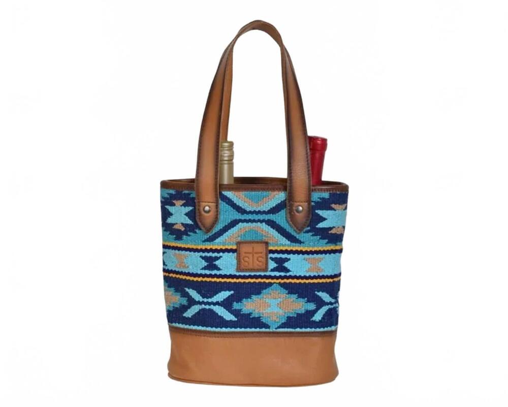NEW STS RANCHWEAR double wine bag in mojave sky